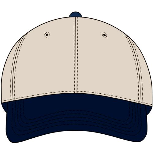 Constructed Heavy-Brushed Cotton Twill Cap (2-Tone) Thumbnail