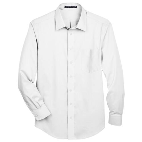 Men's Crown Collection® Solid Stretch Twill Woven Dress Shirt Thumbnail