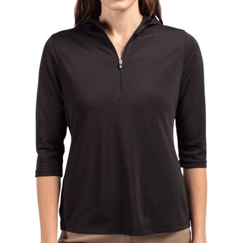 Cutter & Buck Virtue Eco Pique Recycled Half Zip Pullover Womens Hoodie Thumbnail