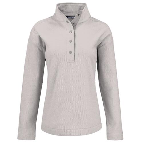 Cutter & Buck Hunts Point Eco Textured Fleece Recycled Womens Snap Pullover Thumbnail